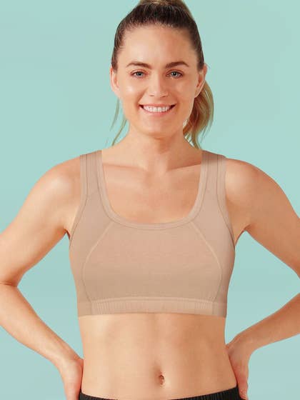 Liberty World Pearled Ivory Everyday Slip On Wirefree Racer Back Bra