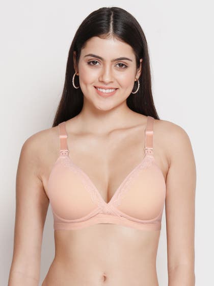 Shyle Pale Peach Wirefree Nursing Bra