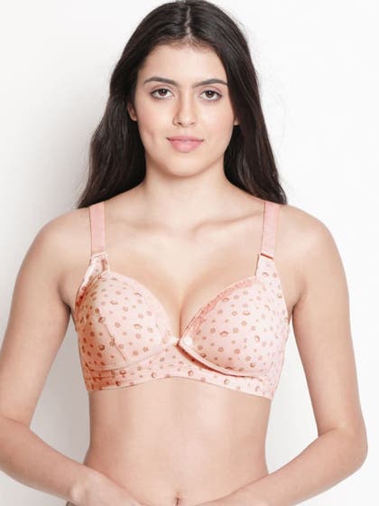 Shyle Light Peach Toy Print Nursing Bra