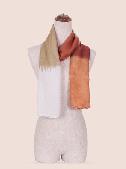 Shyle Wheat Skin Abstract Printed Viscose Scarf