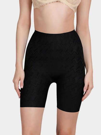 Shyle Black Beauty High Waist With Boning Shaping Shorts Shapewear