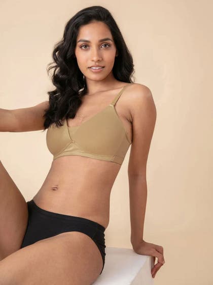 Nykaa Sand Skin Wirefree Triangle Breathe T shirt Bra