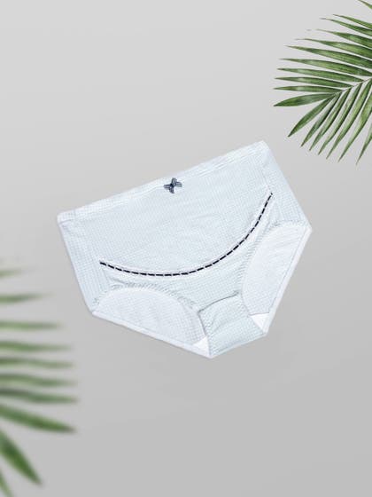 Shyle Delicate Blue Lace High Waist Maternity Hipster Panty