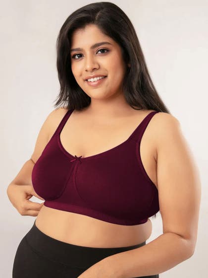 Nykaa Maroon Red Non-Padded Flawless Me Breast Separator bra
