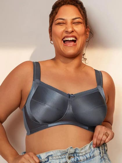 Nykaa Chinablue Grey Non-Padded Minimiser Lift me up bra
