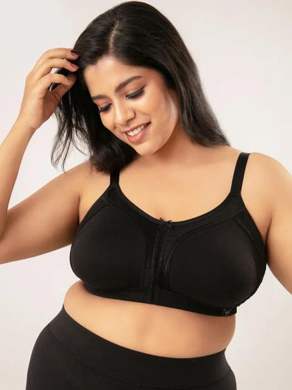 Nykaa Black Non Padded M Frame Support Me Pretty Bra