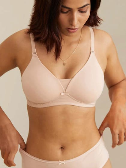 Nykaa Cameo Rose Wirefree Triangle Breathe T shirt Bra