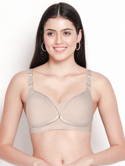 Shyle Mahogany Rose Cotton Front Open Nursing Bra