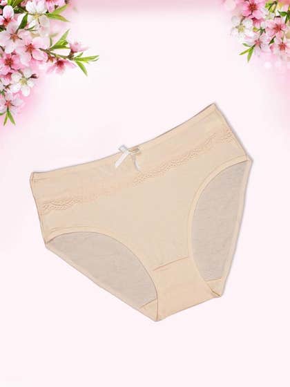 Shyle Ivory Scallop Lace Embellished Plus Size Hipster Panty