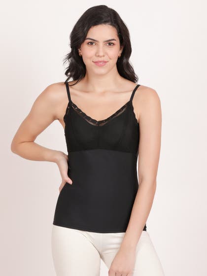 Shyle Black Beauty Triangle Top Lace Camisole