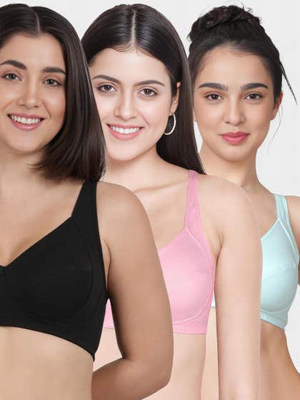 Susie Multicolor Non Padded Everyday Side Support Bra Combo A