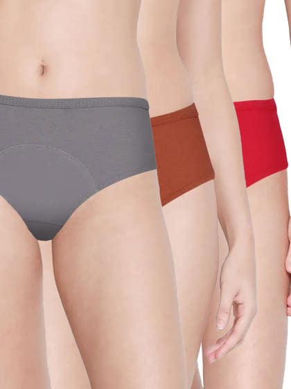 Susie Multicolor Full Coverage Cotton Period Panty Combo D