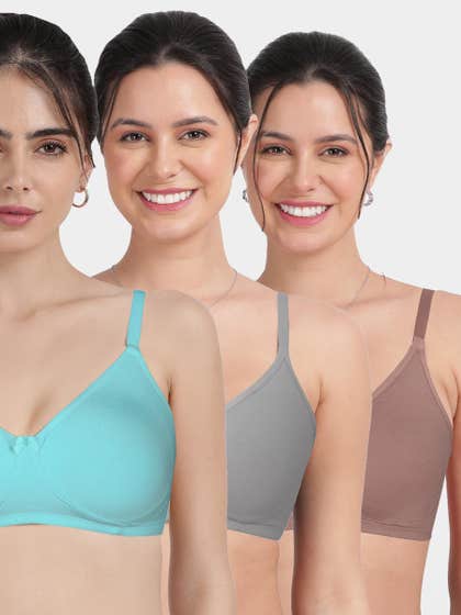 Susie Multicolor Secret Side Shaper Basic Moulded Bra Combo B