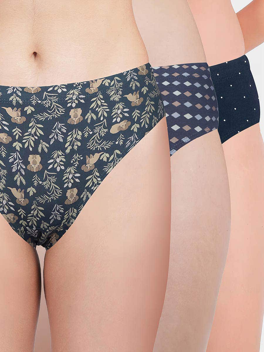 Susie Multicolor Solid Full Coverage Hipster Panty Pack K