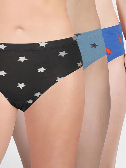Susie Multicolor Solid Full Coverage Hipster Panty Pack L