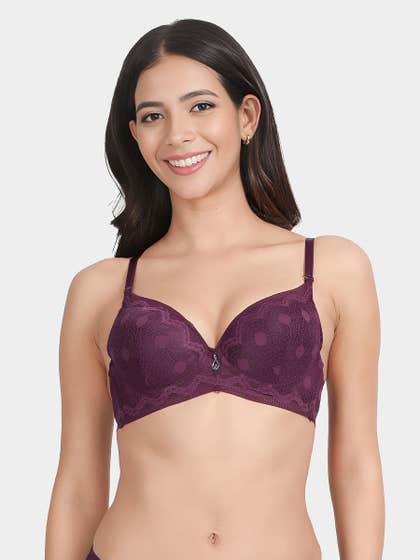 Susie Violet Full Lace Sexy Padded Push Up Bra