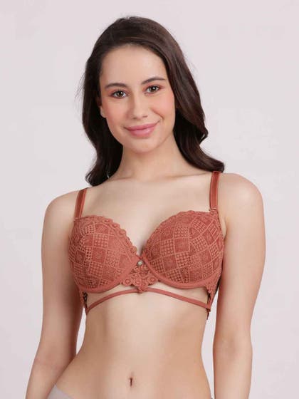 Susie Mauveglow Strappy Bottom Wired Push Up Bra
