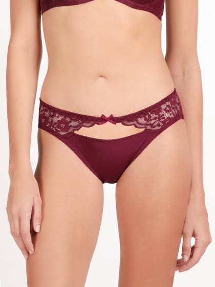 Shyle Purple Potion Lace With Centre Keyhole Bikini Panty