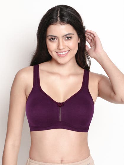 Susie Grape Purple Wirefree Moulded Full Coverage Bra