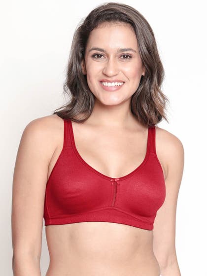 Susie Red Dahlia Wirefree Moulded Casual Bra
