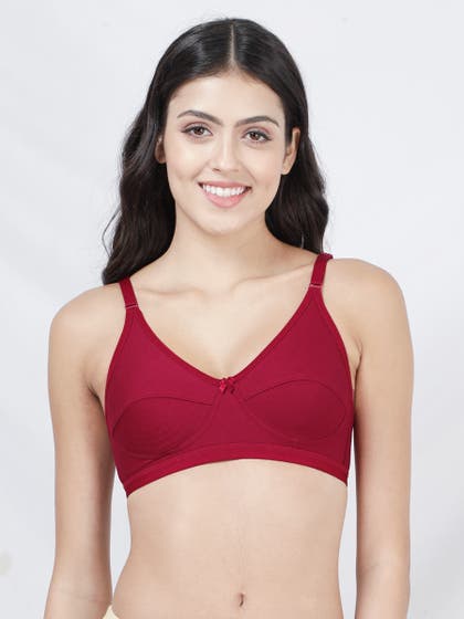 Susie Red Dahlia Wirefree Seamed Everyday Bra