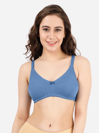 Susie Captains Blue Wirefree Full Coverage No Sag M Frame Bra
