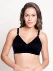Susie Black Beauty Wirefree Full Coverage Moulded Cotton Bra