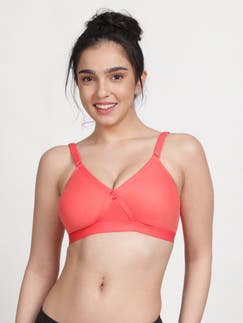 44D Size Bra - Buy 44D Orange Bra Online