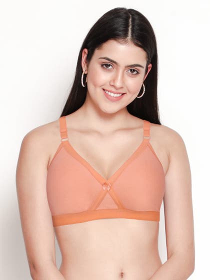 Susie Fenugreek Wirefree Full Coverage Moulded Cotton Bra