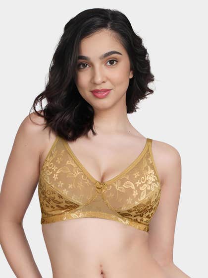 Susie Fenugreek Non Padded Wirefree Lace Bra
