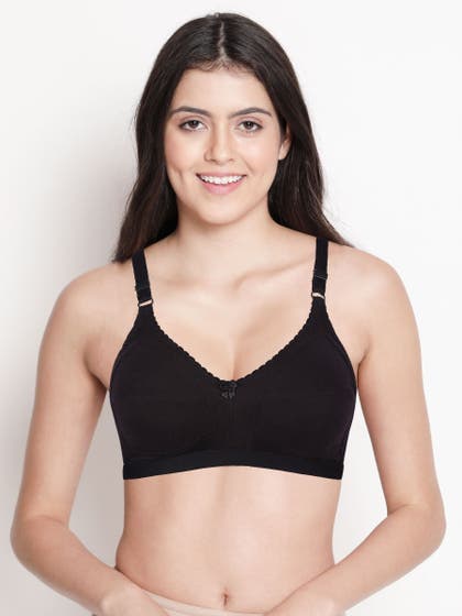 Shyle Black Beauty M frame Non Padded Wirefree Bra
