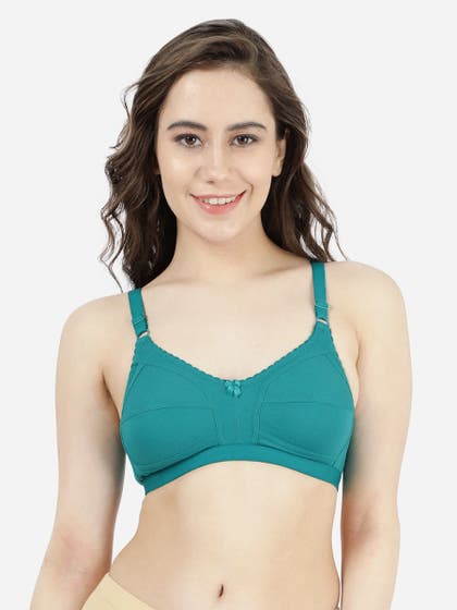 Shyle Lapis Blue M frame Non Padded Wirefree Bra