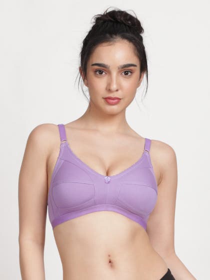 Shyle Lavender M frame Non Padded Wirefree Bra