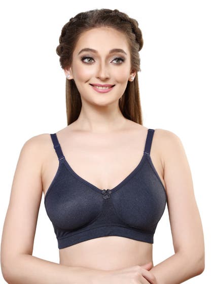 Libra Navy Blue Full Coverage Moulded Non Padded Everyday Bra