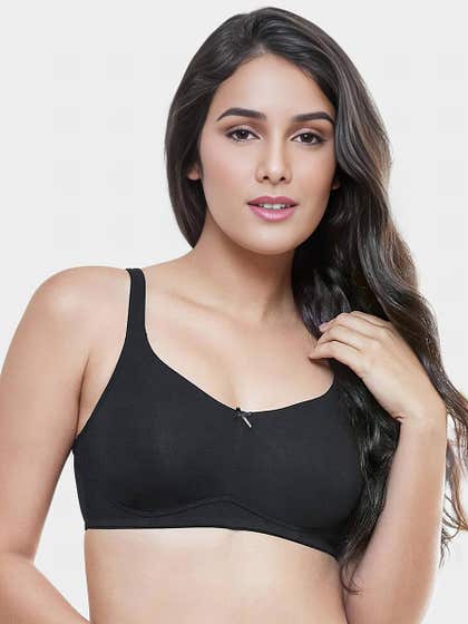 Amante Black Elegant Concealer Non Padded and Non Wired Bra