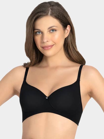 Amante Black All Day Smooth Comfort Padded and Non Wired Bra