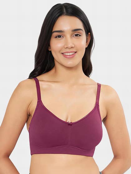 Amante Red Plum All Day Elegance Non Padded Non Wired Bra