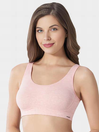  Amante Pink Marl All Day Solid Non Padded Non Wired Bra