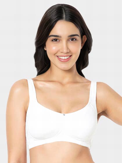 Amante White Super Support Solid Non Padded Non Wired Bra
