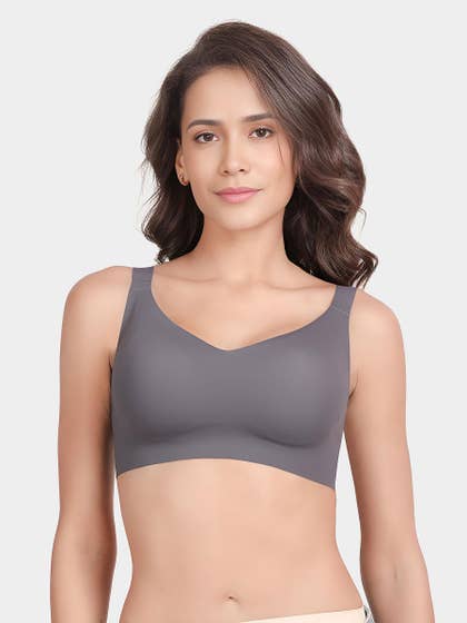 Shyle Cadet Grey Removable Padding Everyday Seamless Bra