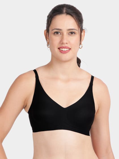Shyle Black Beauty Side Support Padded Seamless Bra