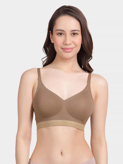 Shyle Cinnamon Swirl Cushion Padding TShirt Seamless Bra