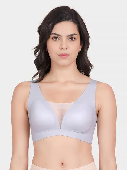 Shyle Lavender Padded Everyday Slip On Seamless Bra