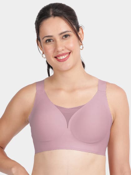 Shyle Mary Rose Mesh Panel Removable Padding Seamless Bra