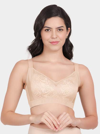 Shyle Pearled Ivory BeYourself Lace Cutwork Lightly Padded Bra