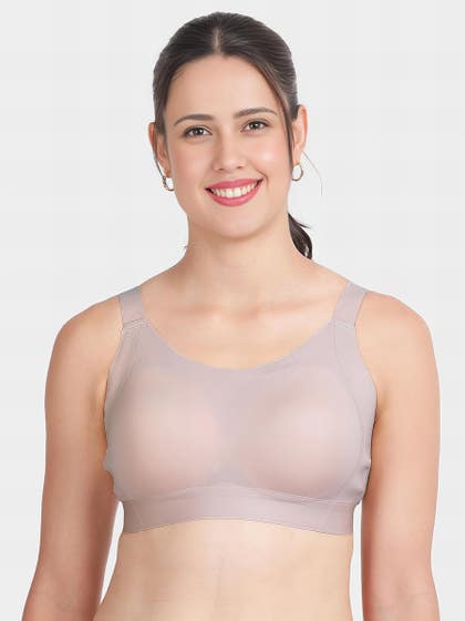 Shyle Pink Skin Side Support Wirefree Padded Seamless Bra