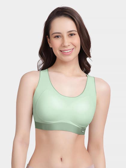 Shyle Bay Green Padded Wirefree Everyday Seamless Bra