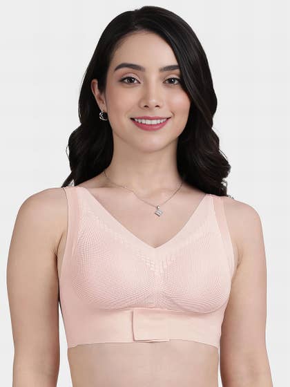 Shyle Peach Dust Front Hook For Lift Seamless Bra