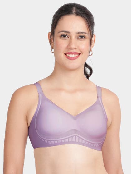Shyle Pastel Lilac Bottom Support Padded Seamless Bra