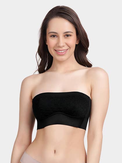 Shyle Black Beauty Lacework Padded Wirefree Balconette Bra
